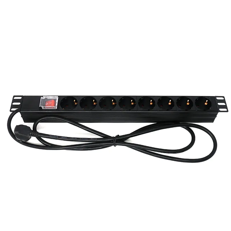 MT-U6100 1U 8 Way EU PDU Aluminum Rack Power
