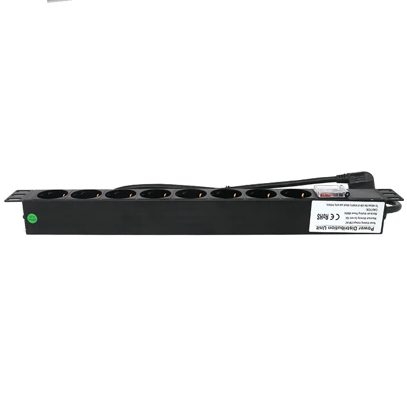MT-U6100 1U 8 Way EU PDU Aluminum Rack Power