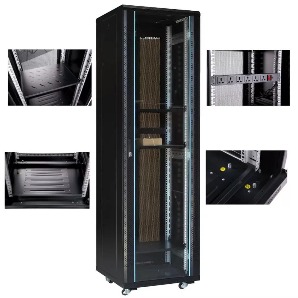 MT-U6021 42U Floor Network Cabinet SPCC Steel Black