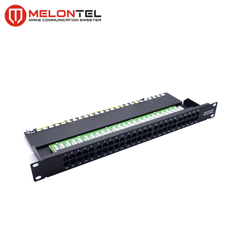 MT-4004 RJ11 19 Inch Cat3 50 Port Voice Patch Panel for Telephone