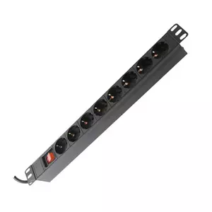 MT-U6100 1U 8 Way EU PDU Aluminum Rack Power