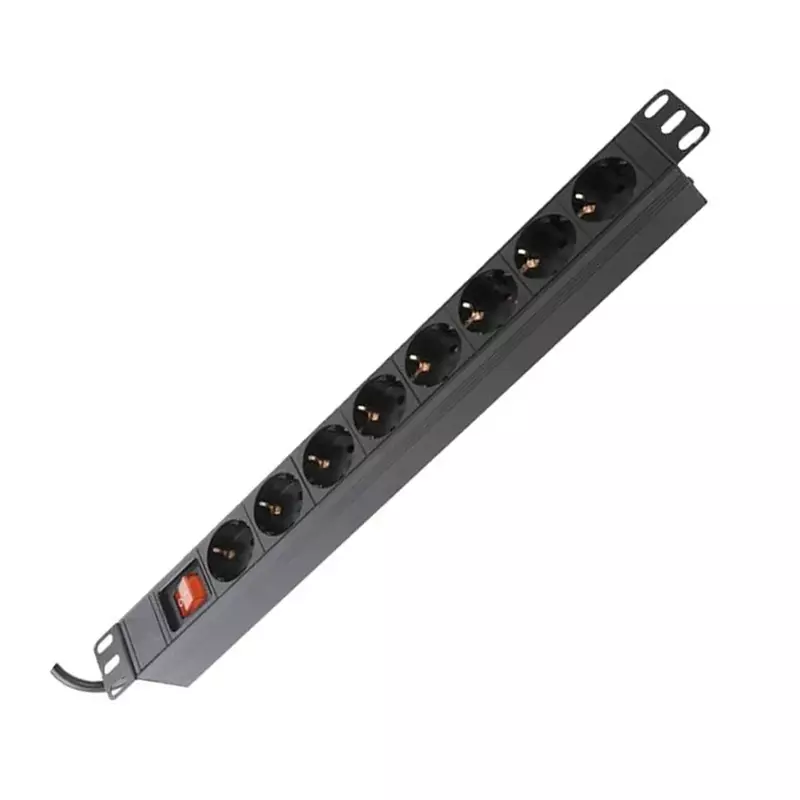 MT-U6100 1U 8 Way EU PDU Aluminum Rack Power