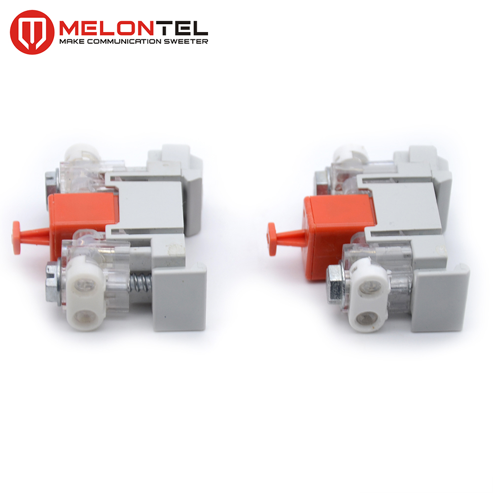 MT-3002 1 Pair Copper Module Quick Connect Subscriber Terminal Block Drop Wire Module Subscriber Connector With GDT Overvoltage Protection