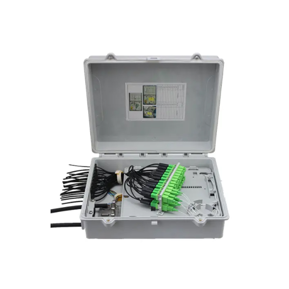 MT-14331 Outdoor Plastic Type 8 16 24 Core 4 in 24 Out Port Fiber Optic Distribution Access Terminal Box