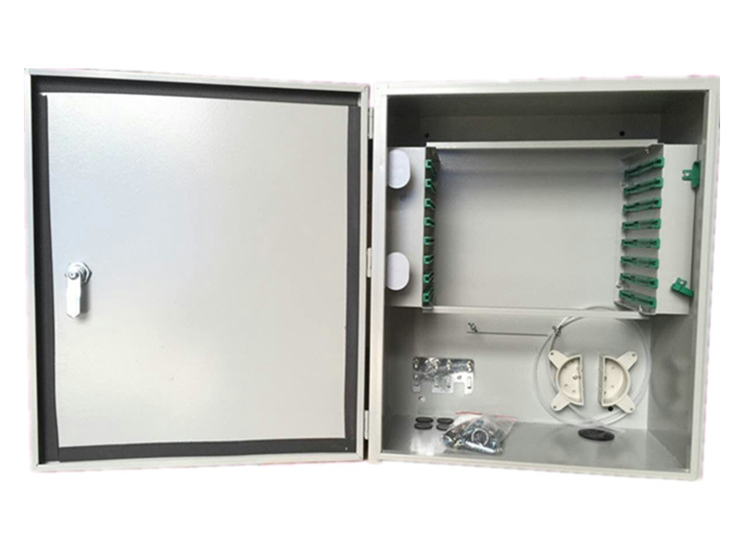 MT-1301 Fiber Optic 96 Core Fully Loaded Wall Mount Type Outdoor SPCC Telecom Cabinet