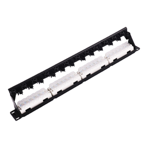 MT-4029 Unshielded Category 6 Category 6a Network Patch Panel 24 Port Network Patch Panel with Dust Door