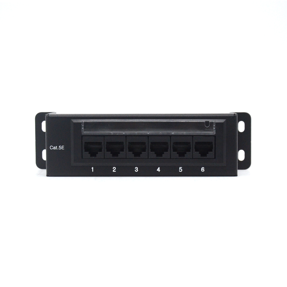 MT-4028-A 6 Ports UTP T568 Wall Mounted Cat5e Network Cable Patch Panel