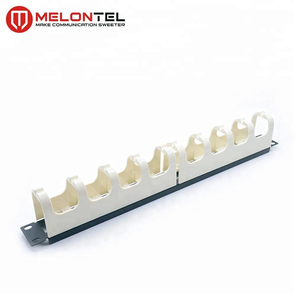 MT-4417 1U 19 Inch Type White Plastic Cable Manager Management Horizontal Cable Organizer