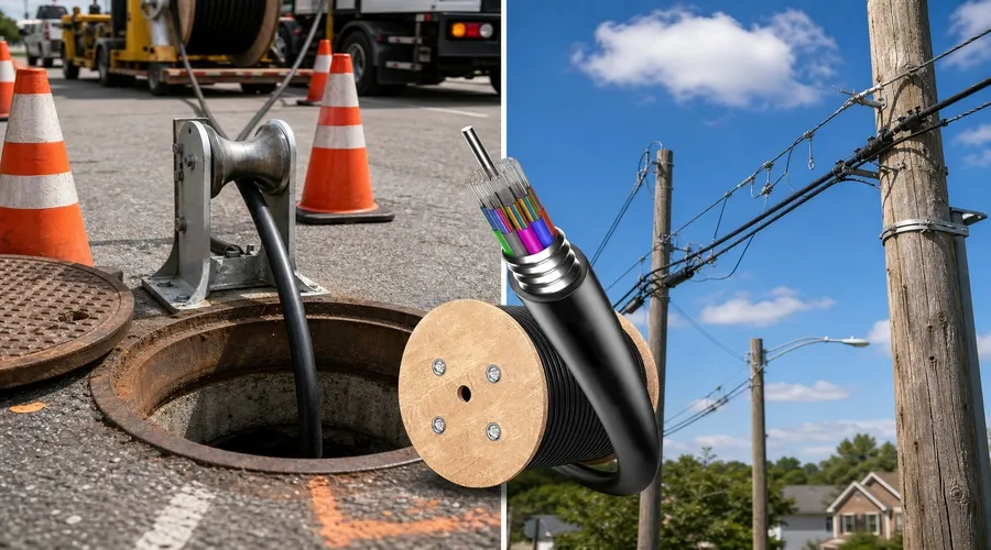 gyta-fiber-cable-duct-pulling-vs-aerial-lashing-installation.webp