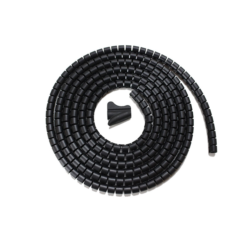 MT-4532 Hot Sale 42mm Spiral Type Wire Wrap Tube Cable Organizer Management Spiral Wire Plastic Coil Cable