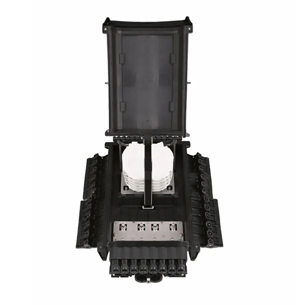 96 Port Outdoor Fiber Termination Box IP68 Waterproof Black PP Enclosure - MT-1523-24